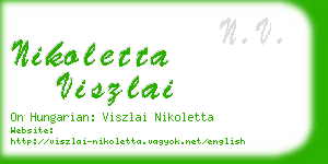 nikoletta viszlai business card